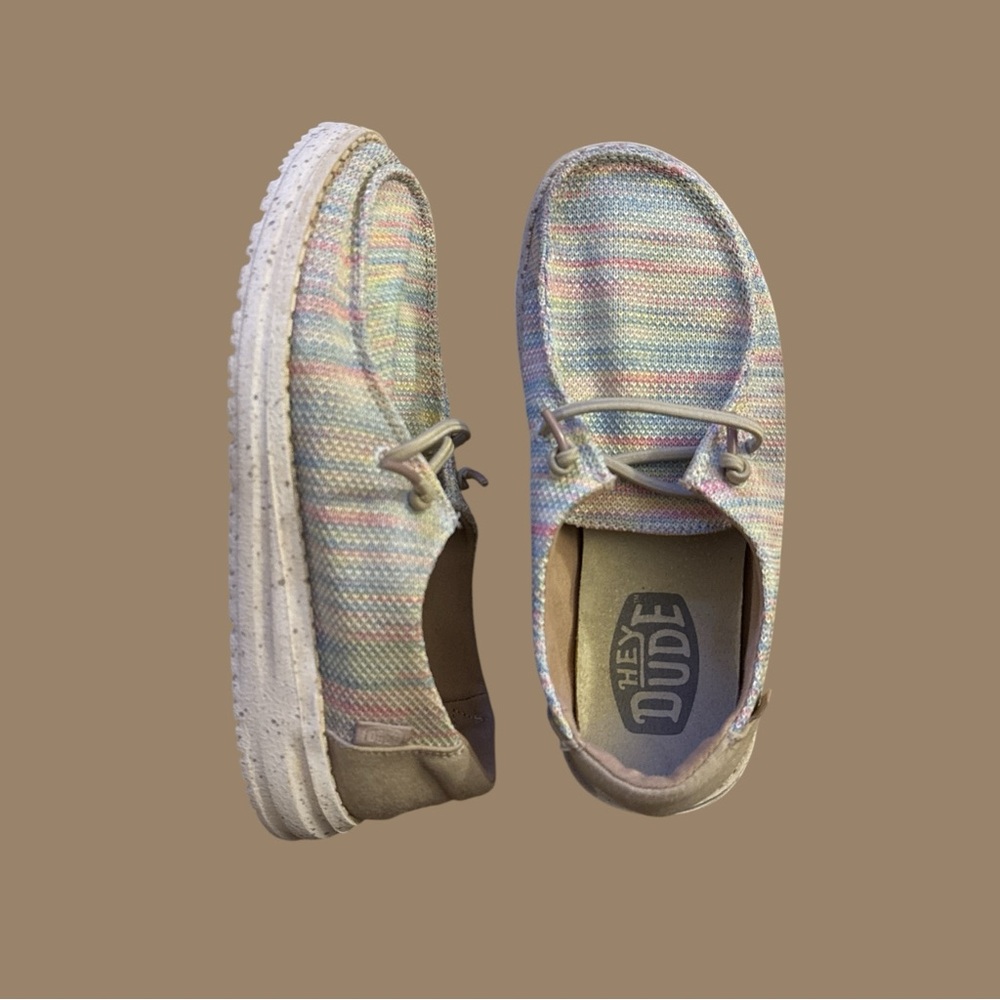 Hey Dude Kids Pastel Striped Loafers